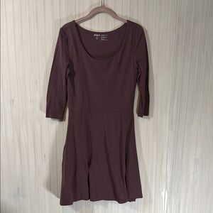 PACT 3/4 SLEEVE FIT AND FLARE DRESS MEDIUM